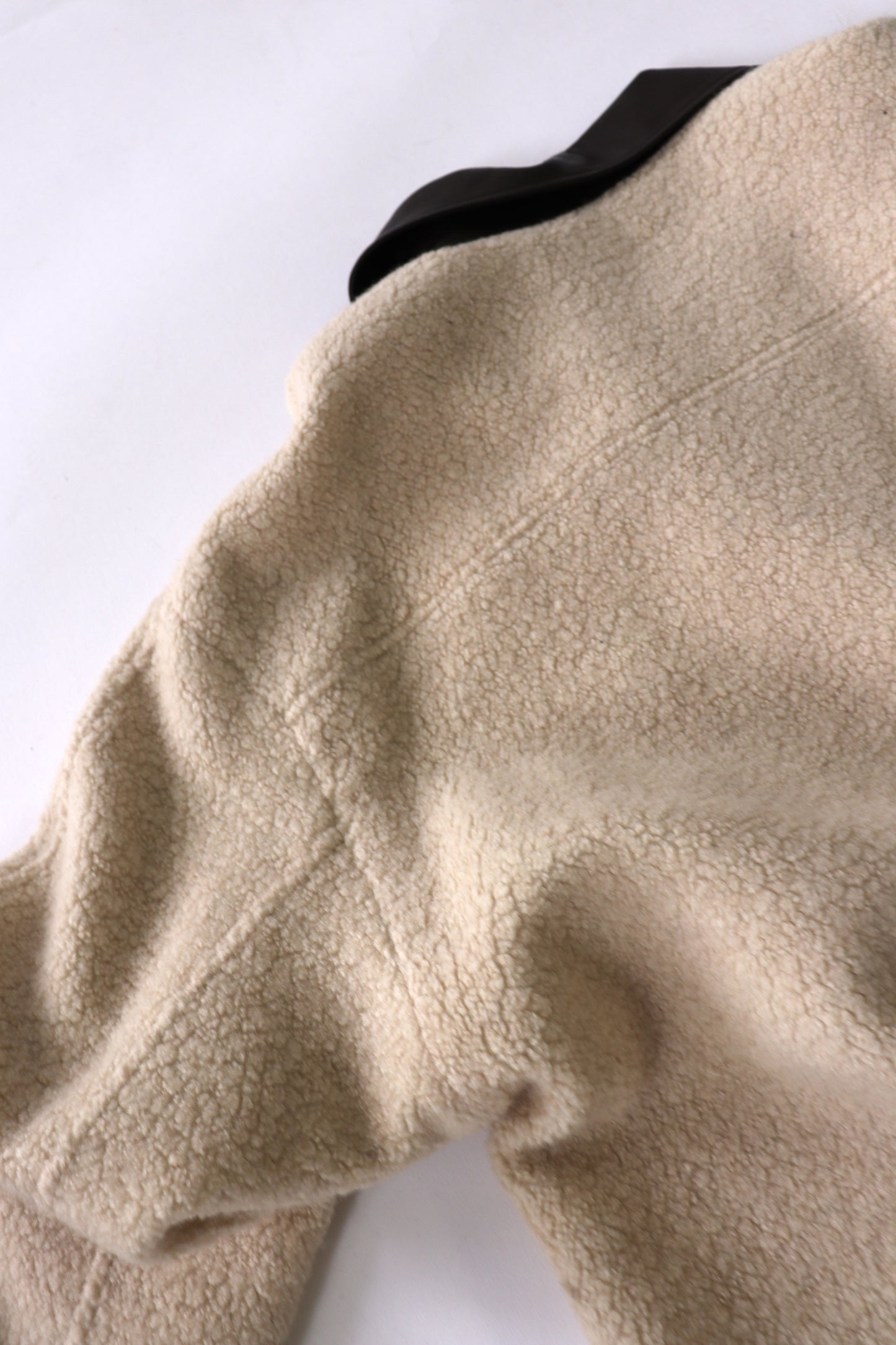 【ACUTA】 ボア×フェイクレザーブルゾン