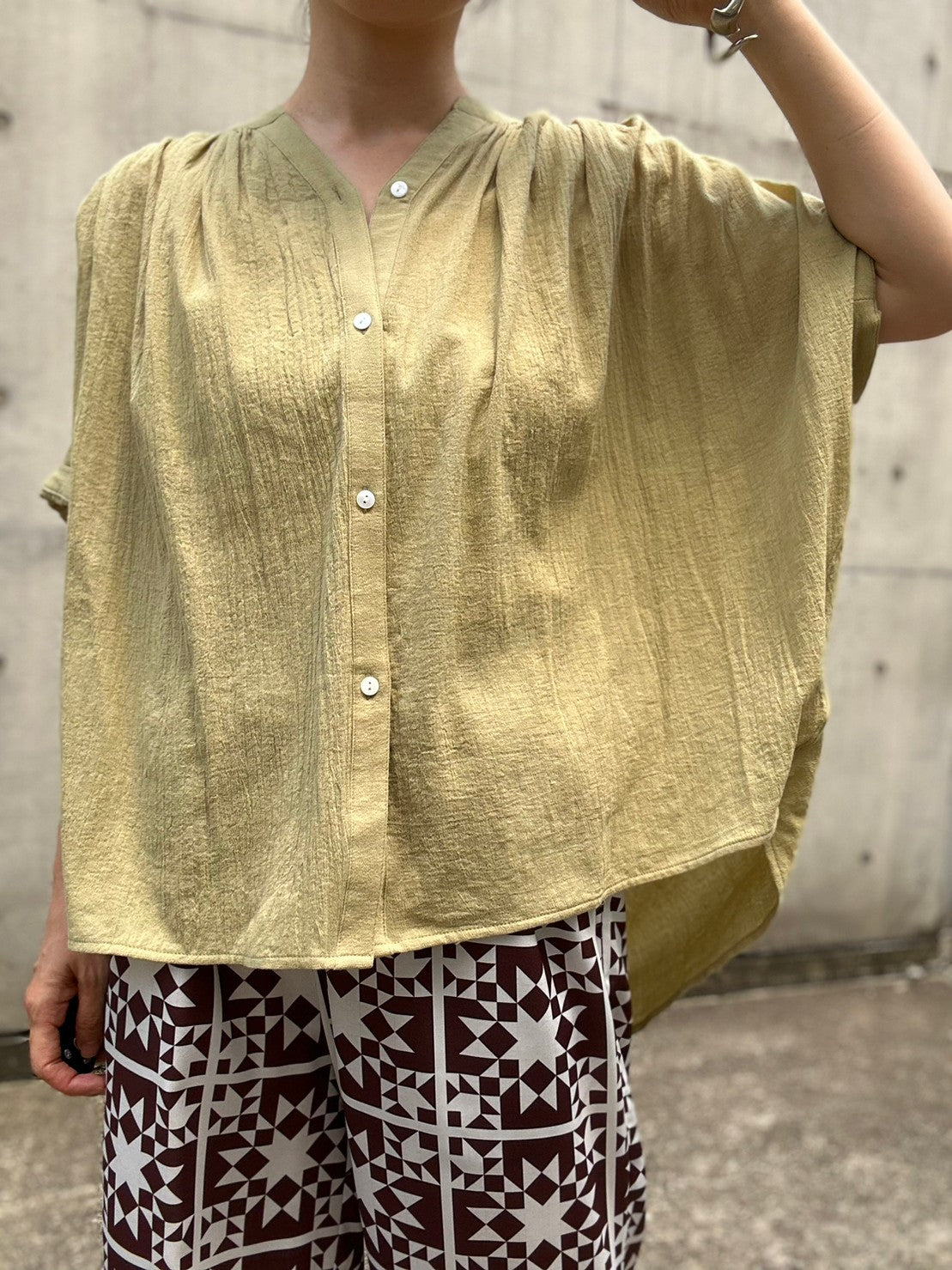 【ACUTA アクータ】シアーコットンドルマンブラウス
