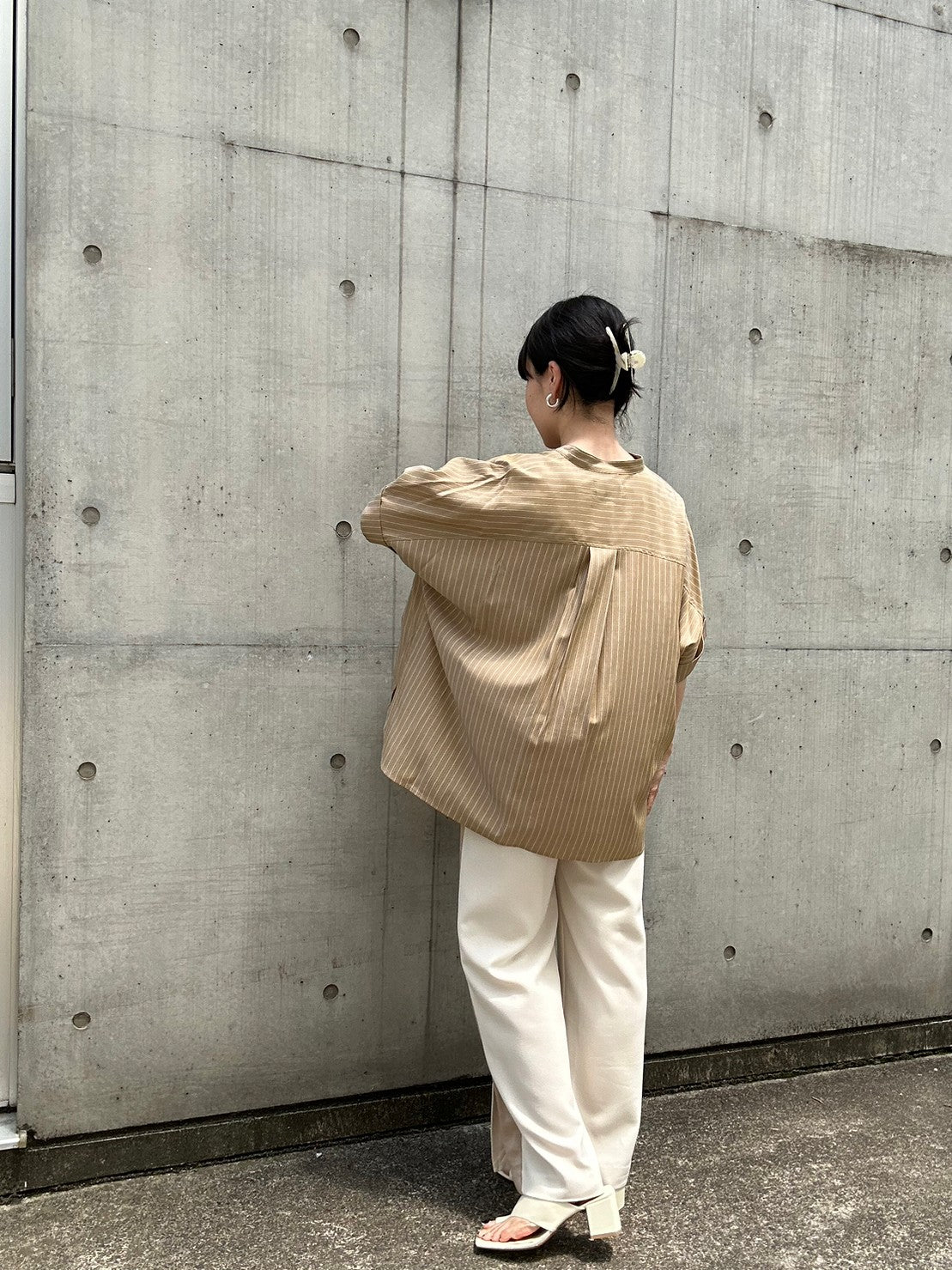 【ACUTA アクータ】マルチストライプオーバーシャツ