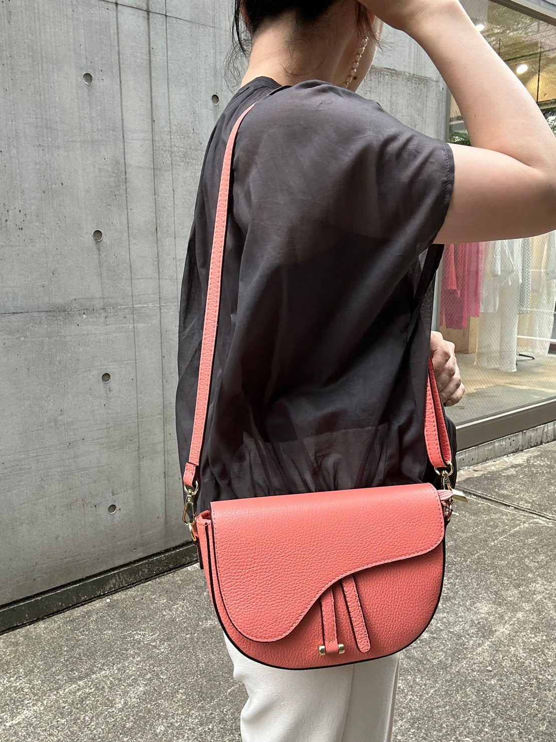 【MILLELA FIRENZE ミレッラフィレンツェ】レザーサドルバッグ