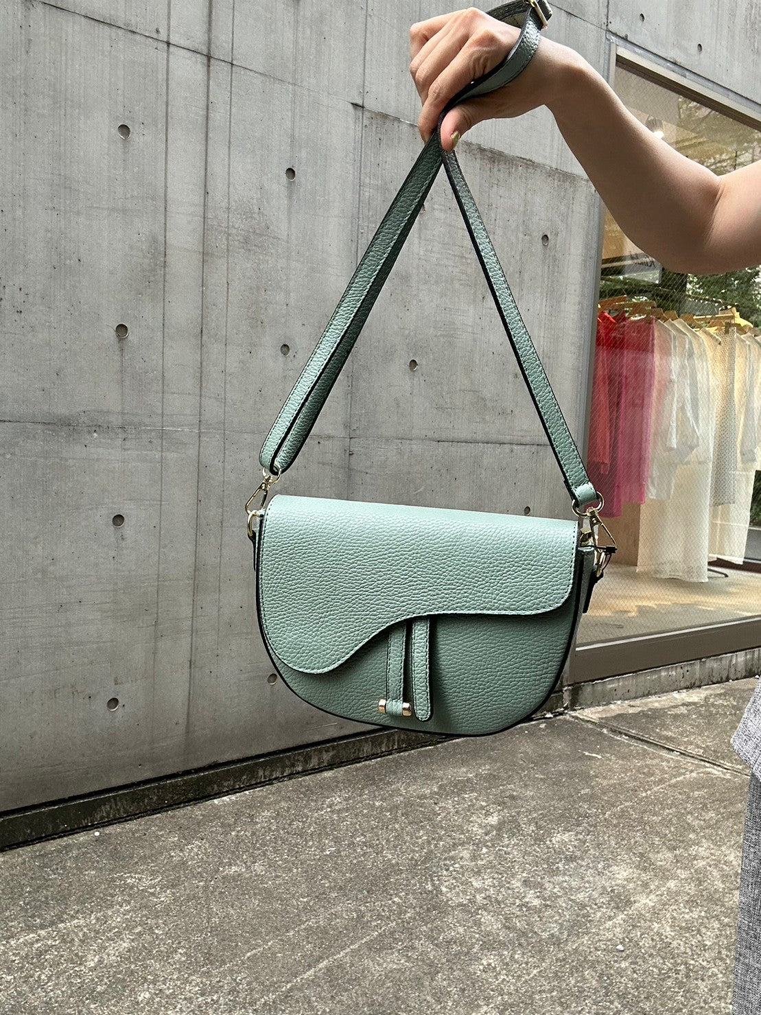 【MILLELA FIRENZE ミレッラフィレンツェ】レザーサドルバッグ