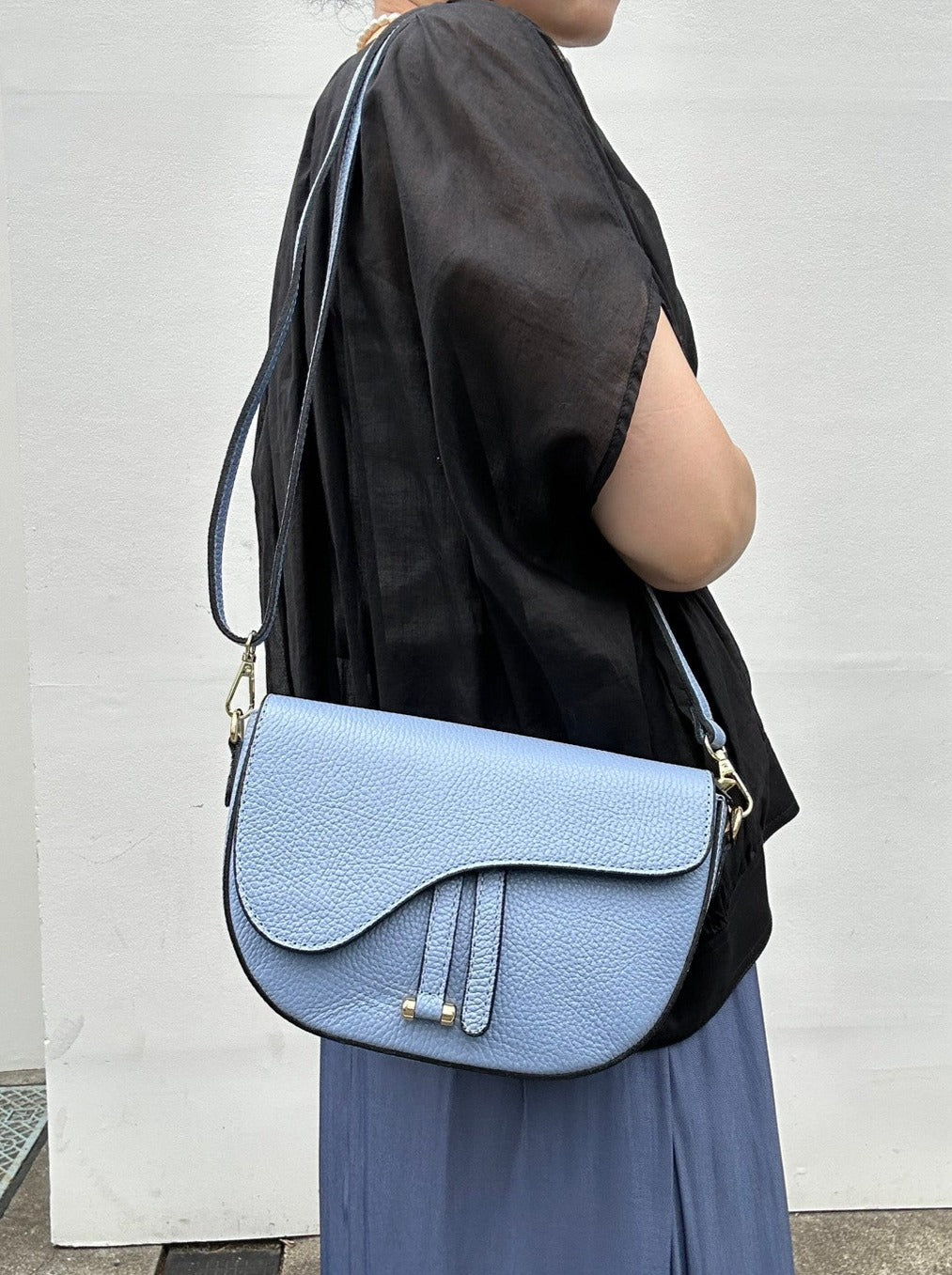 【MILLELA FIRENZE ミレッラフィレンツェ】レザーサドルバッグ