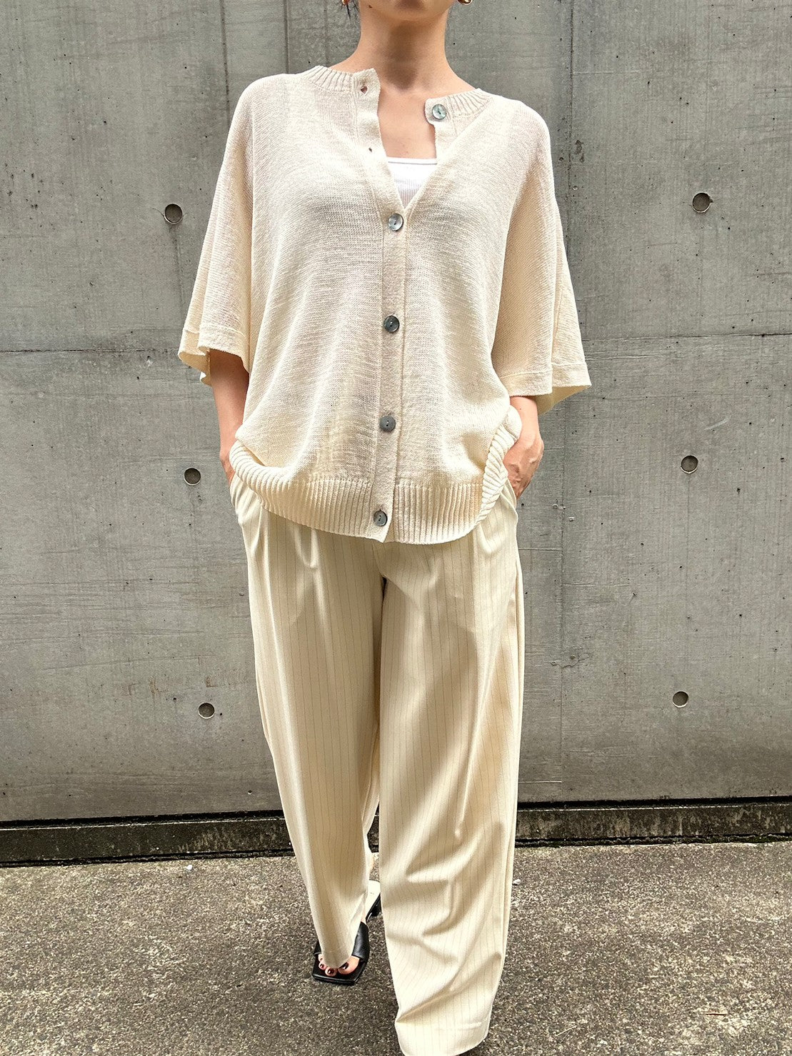【ACUTA アクータ】ペーパーコットンカーディガン