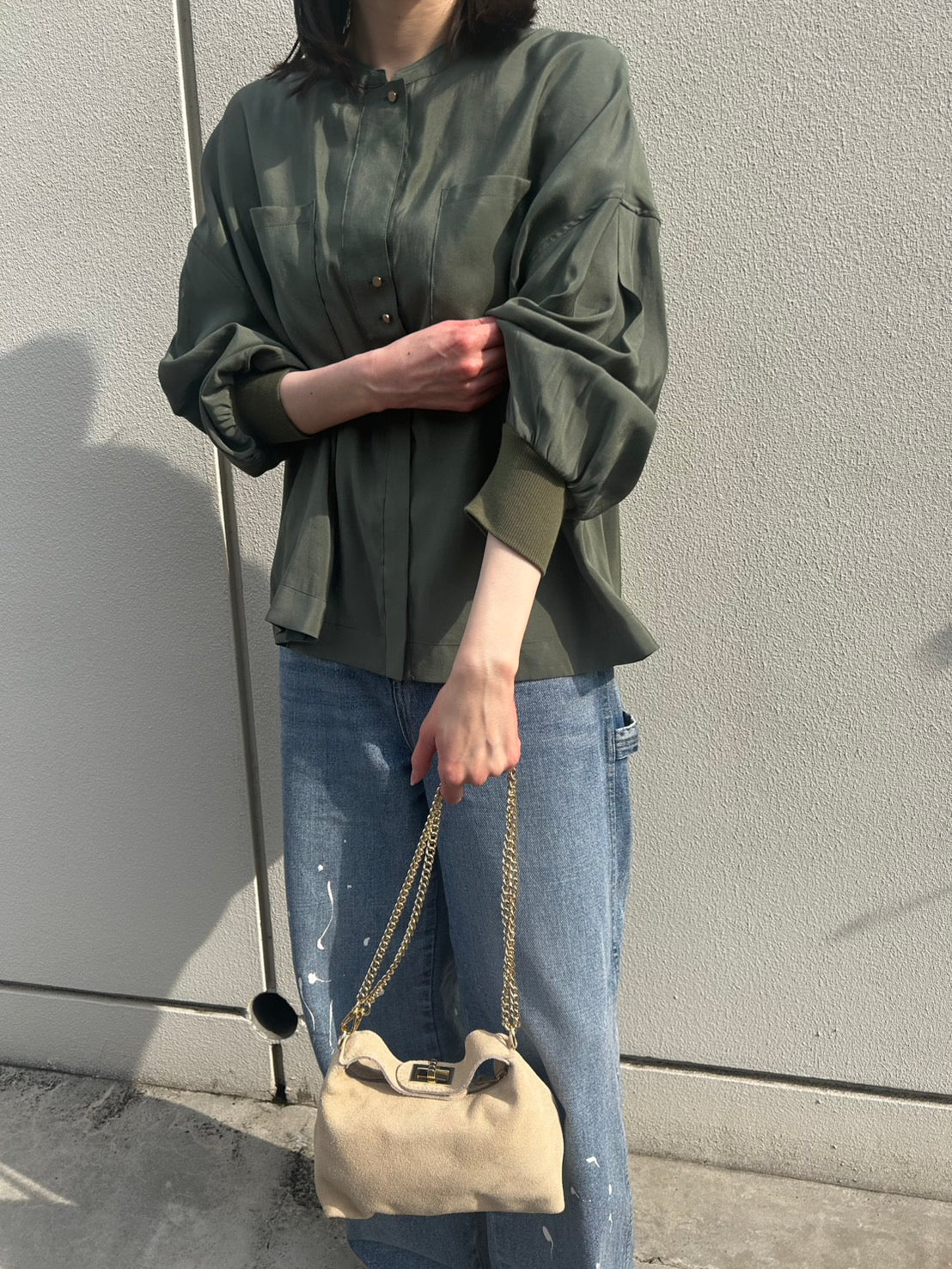 【ACUTA】【ロングセラー】【再入荷】ポリモダールロードブルゾンライクシャツ