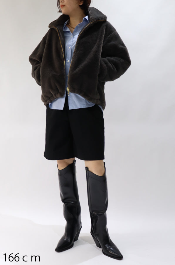 【ACUTA】【PRE ORDER】フェイクファースタンド衿ブルゾン