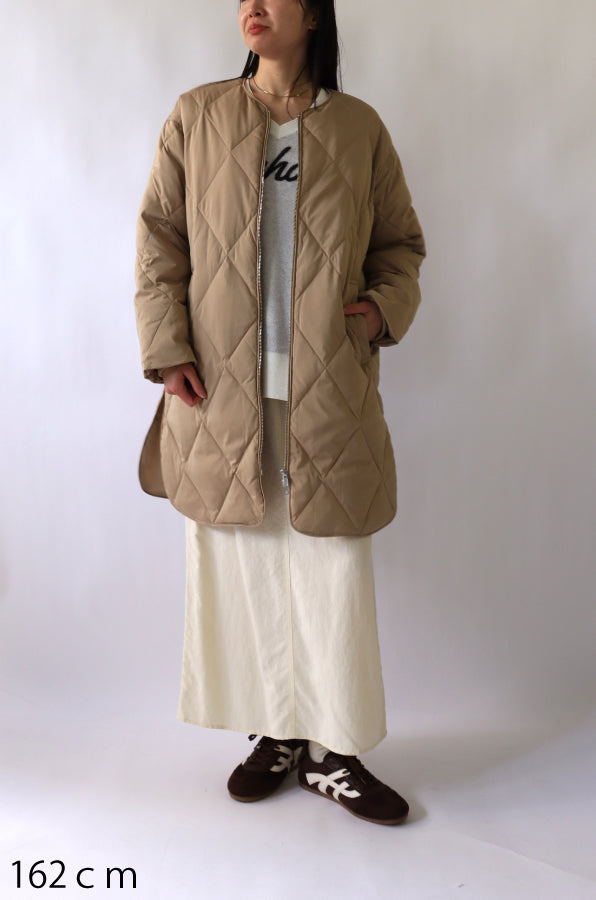 【ACUTA】ストレッチタフタ袖リブダウンコート