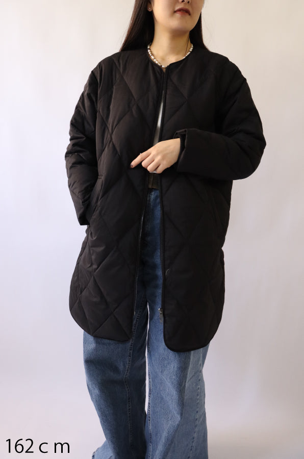 【ACUTA】ストレッチタフタ袖リブダウンコート