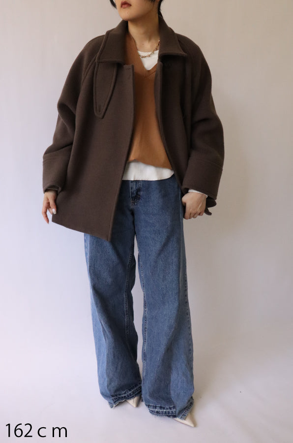 【ACUTA】ラグランスリーブWOショートコート