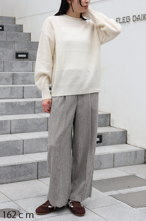 【ACUTA】 ヤク混クルーネックニット