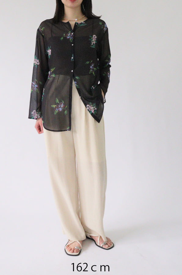 【Kazumi Doi ×ACUTA】Botanicalプリントカラーレスブラウス