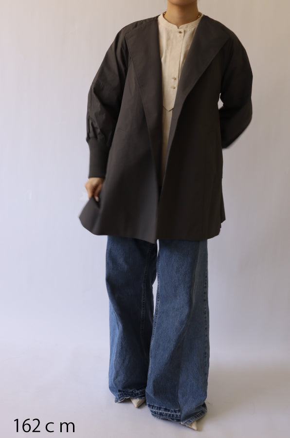 【ACUTA】袖リブバックベルトショートコート