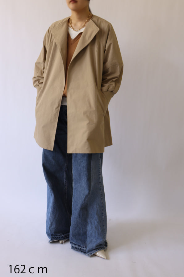 【ACUTA】袖リブバックベルトショートコート
