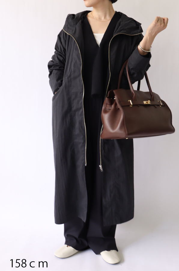 【ACUTA】フィブリルタッチフーディロングコート
