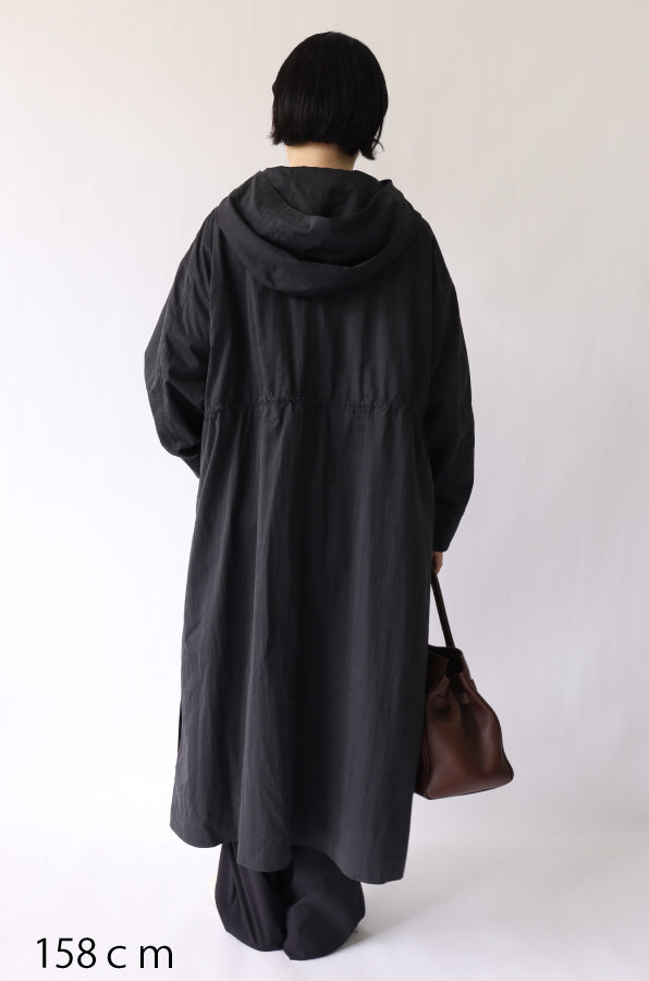 【ACUTA】フィブリルタッチフーディロングコート