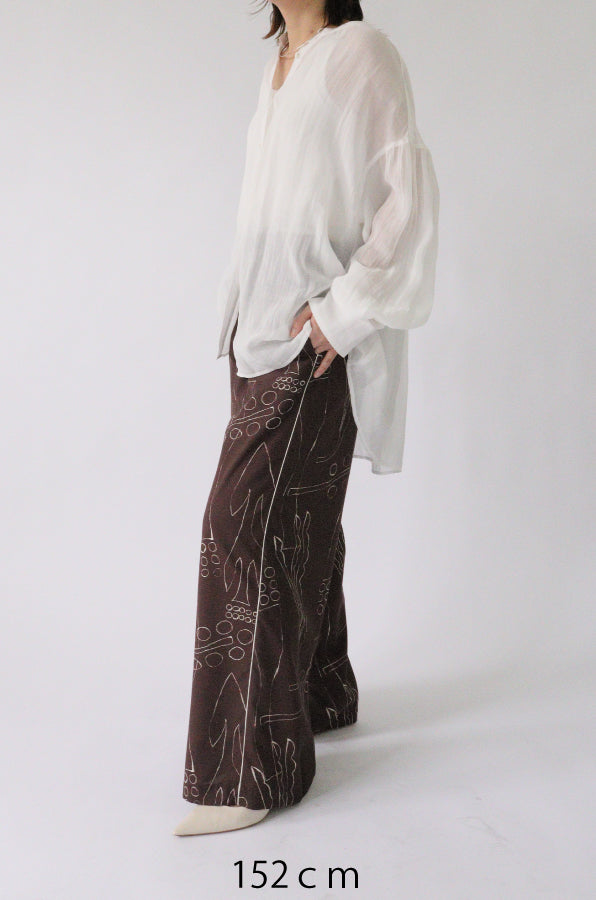 【ACUTA】リネンギャザーシャツ