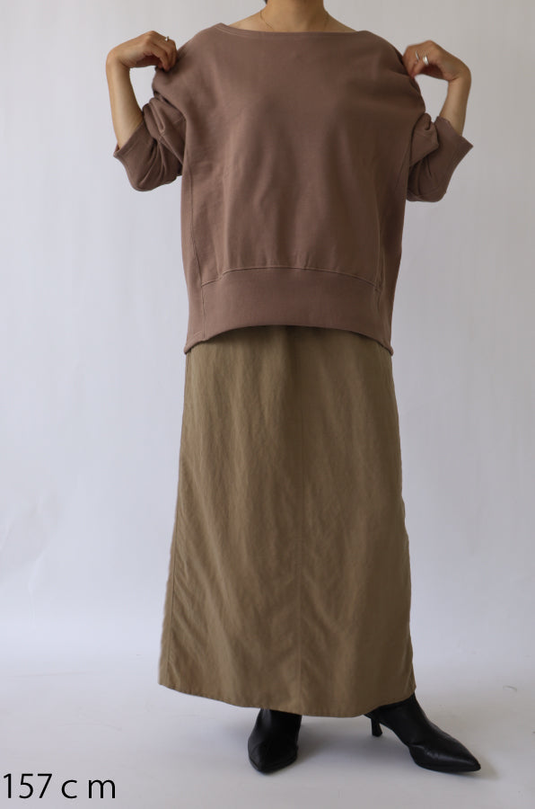 【Ruhe】裏毛ボートネックトップス