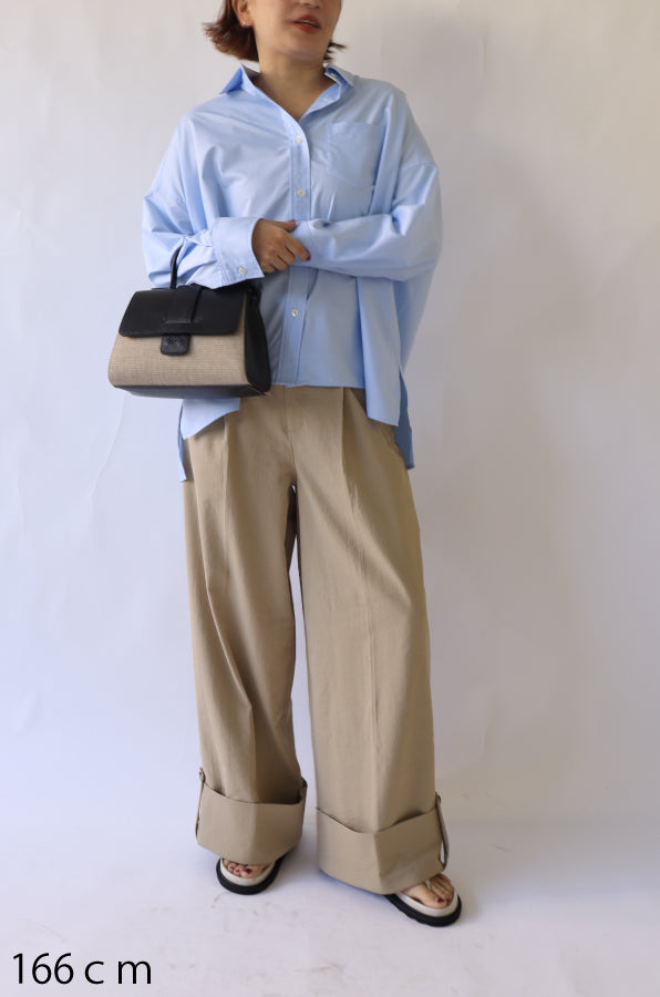 【ACUTA】 ブロードポンチョ風シャツ