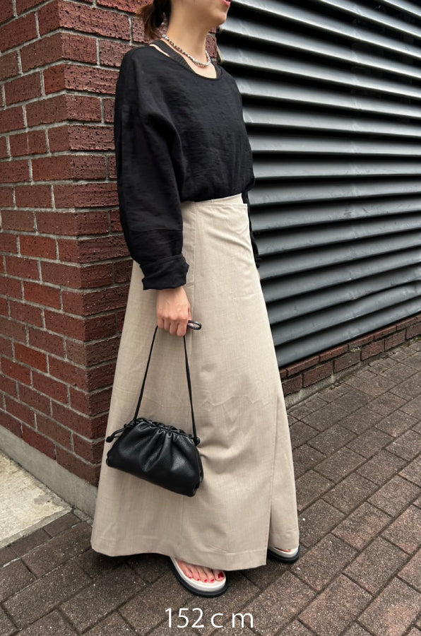【ACUTA】メッシュリネンルーズトップス