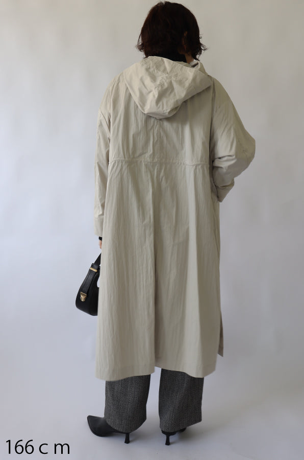 【ACUTA】フィブリルタッチフーディロングコート