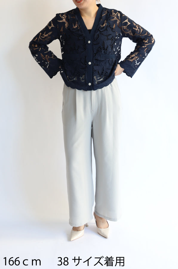 【ACUTA】2WAYジョーゼットワンタックパンツ