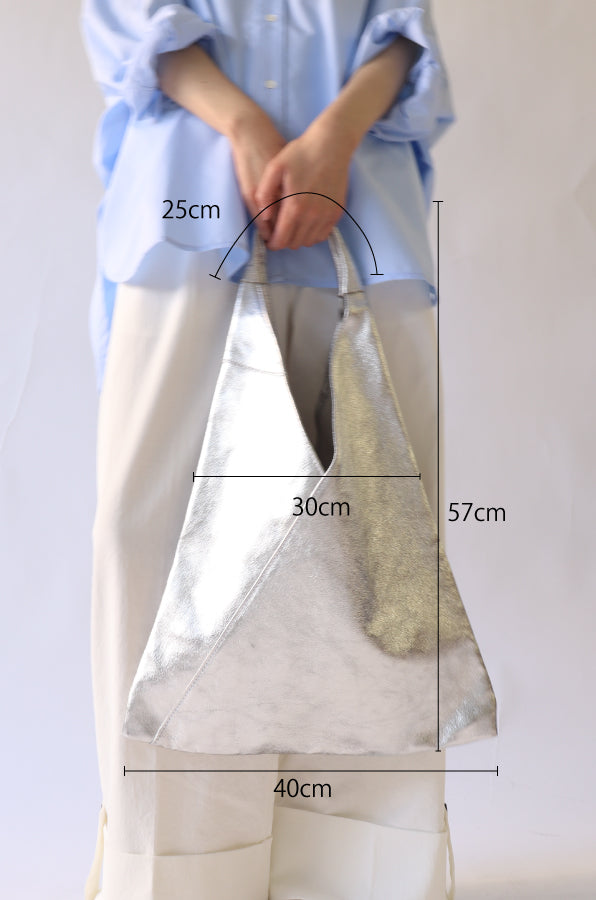 【MILLELA  FIRENZE】【PREORDER】メタリックトライアングルミディバッグ