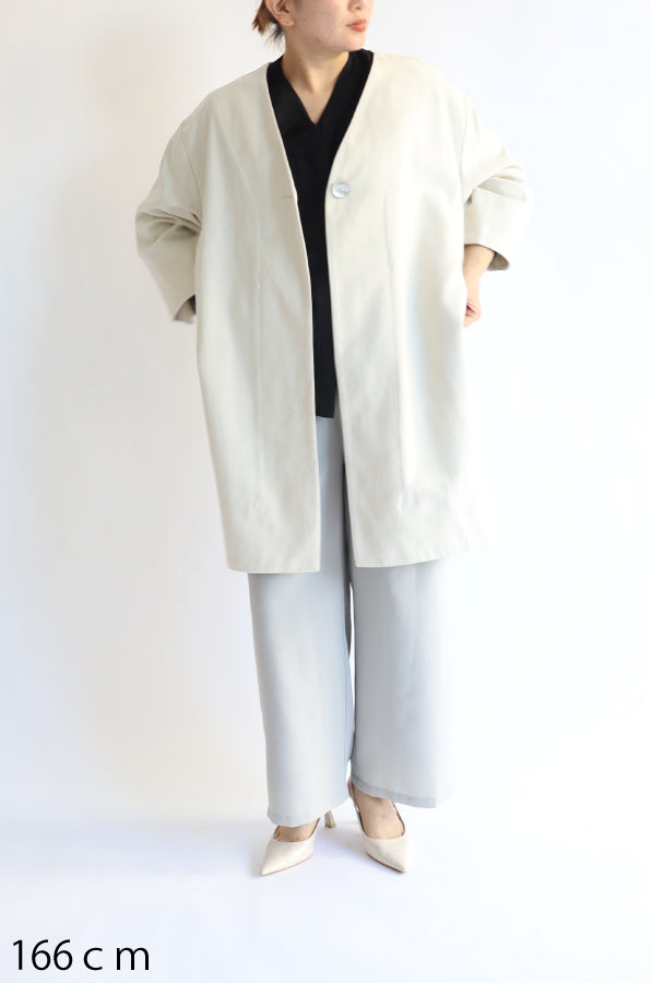 【ACUTA】 リネンブレンドコクーンコート