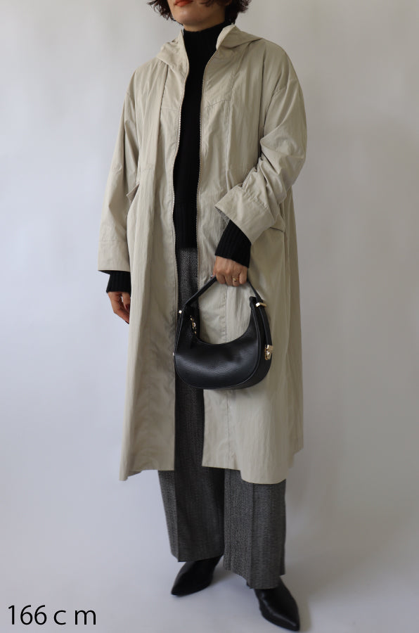 【ACUTA】フィブリルタッチフーディロングコート