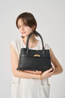 【MILLELA  FIRENZE】金具付きレザーミディトートバッグ