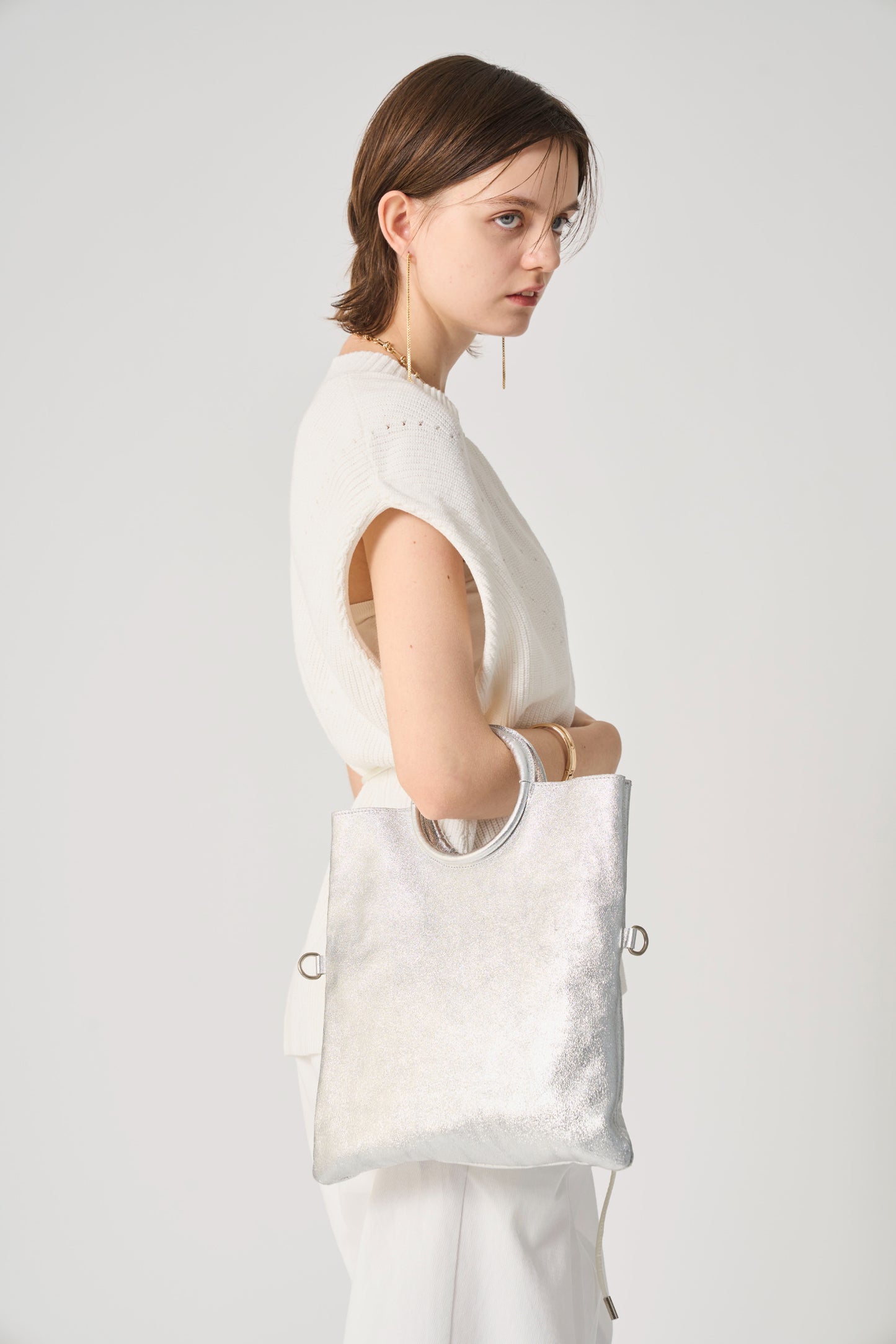 【MILLELA FIRENZE】【再入荷】メタリック3WAYサークルハンドバッグ