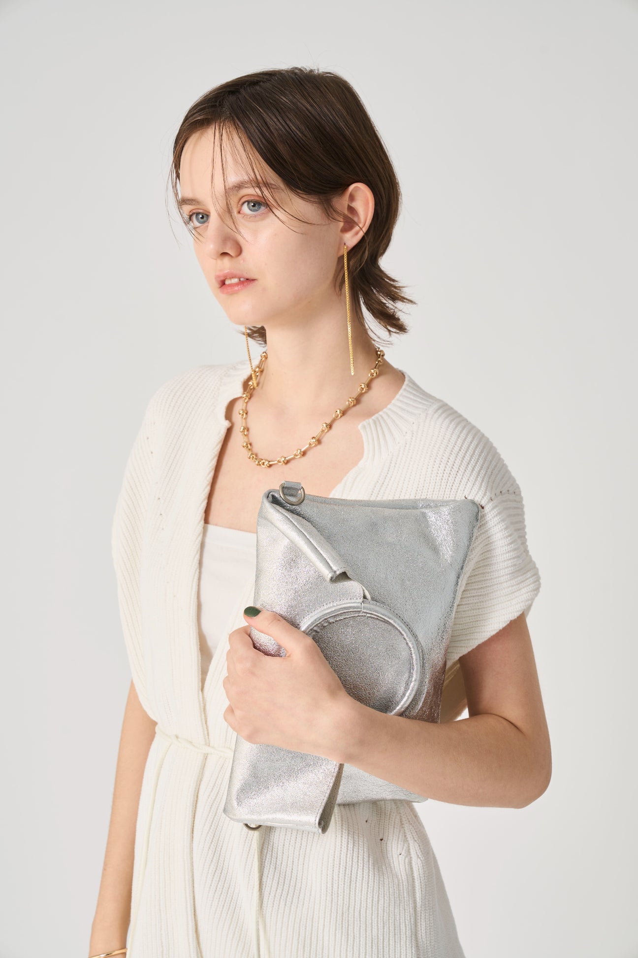 【MILLELA FIRENZE】【再入荷】メタリック3WAYサークルハンドバッグ