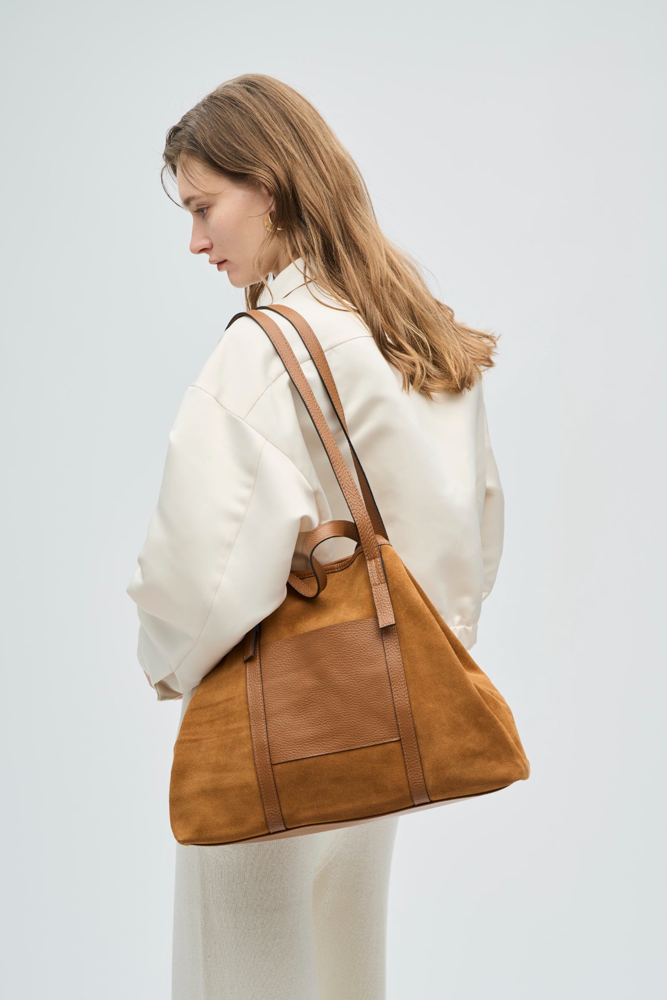 美品 MILLELA ミレッラ トートバッグ レザー 茶色 ターンロック A4