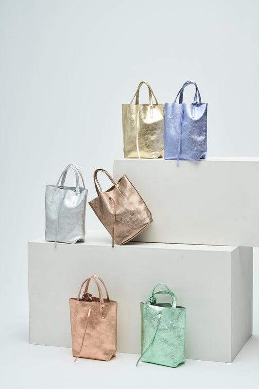 【MILLELA  FIRENZE】【再入荷】【新色追加 】メタリックミニトートバッグ