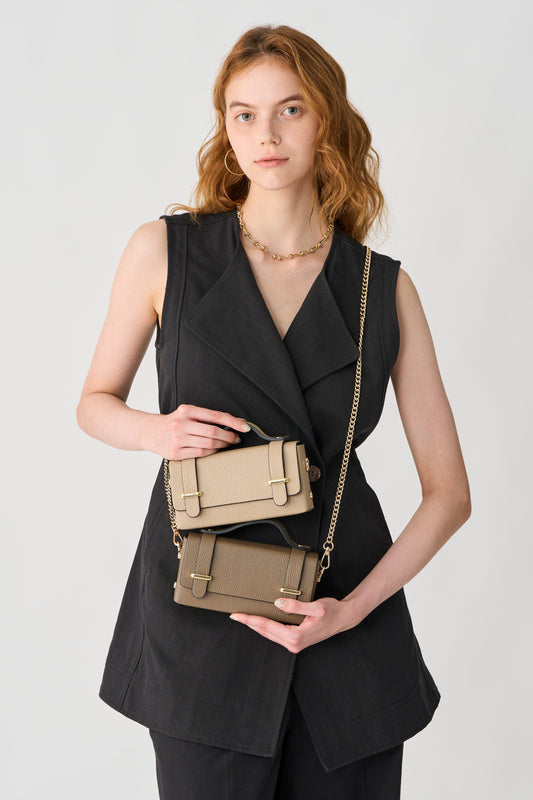 【MILLELA  FIRENZE】【PREORDER】ボックスチェーンショルダーミニバッグ