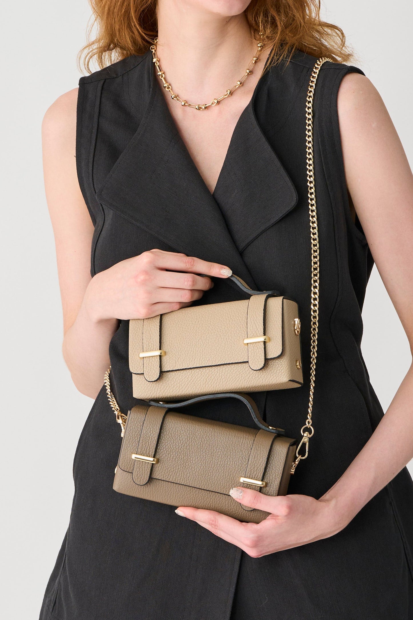 【MILLELA  FIRENZE】【PREORDER】ボックスチェーンショルダーミニバッグ