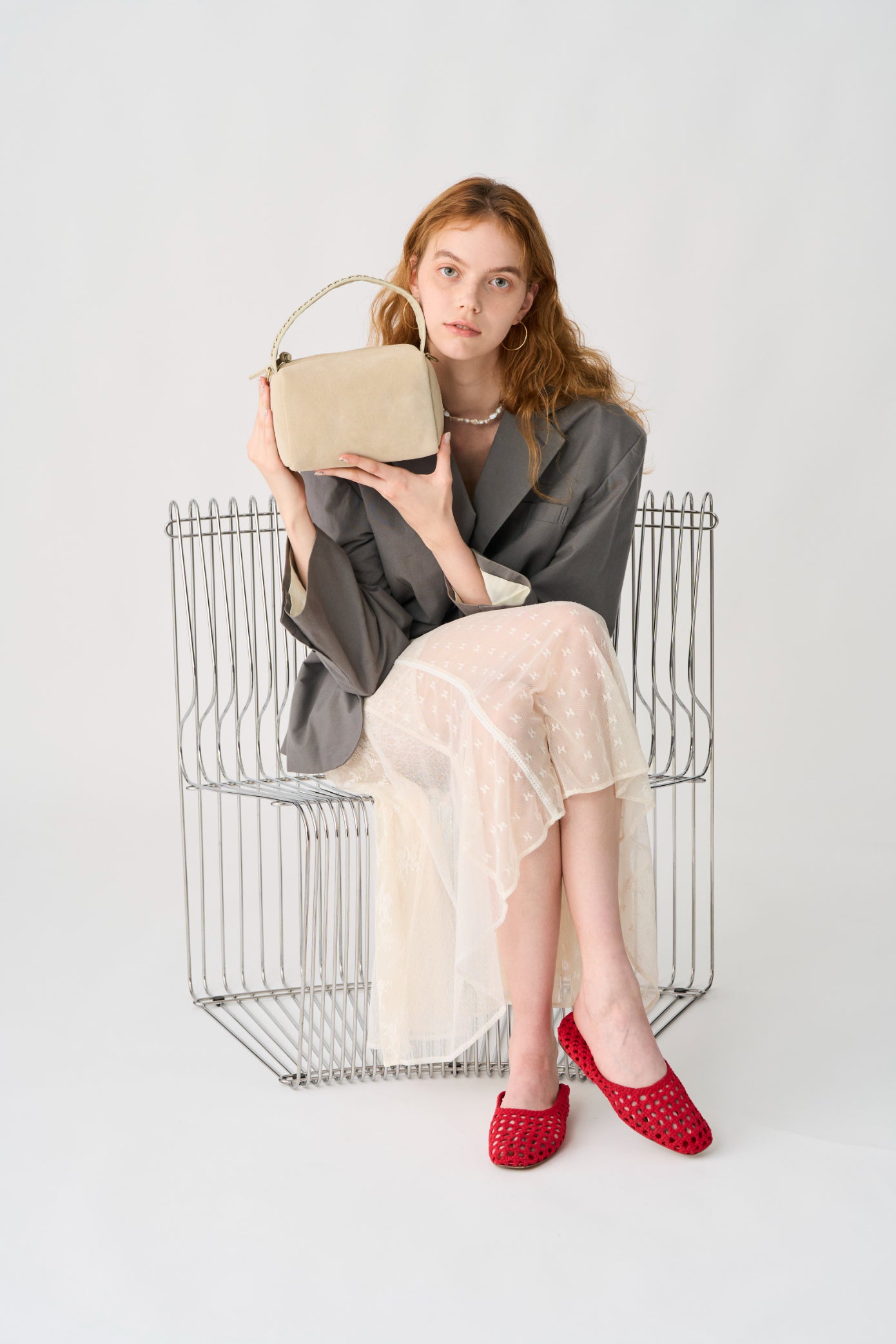 【MILLELA  FIRENZE】【PREORDER】スウェードワンハンドルバッグ