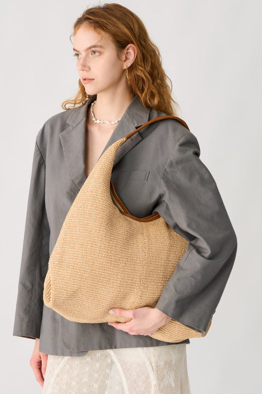 【MILLELA  FIRENZE】ラフィアワンハンドルホーボーバッグ