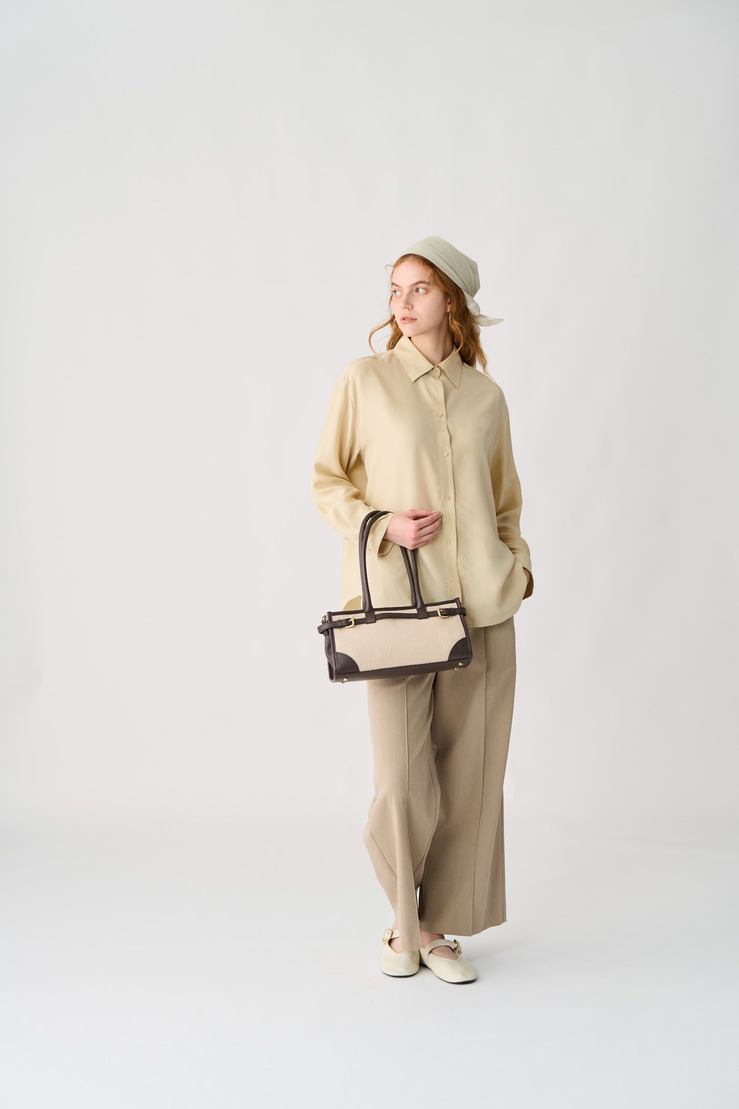 【MILLELA  FIRENZE】【PREORDER】レザー×キャンバス2WAYバッグ