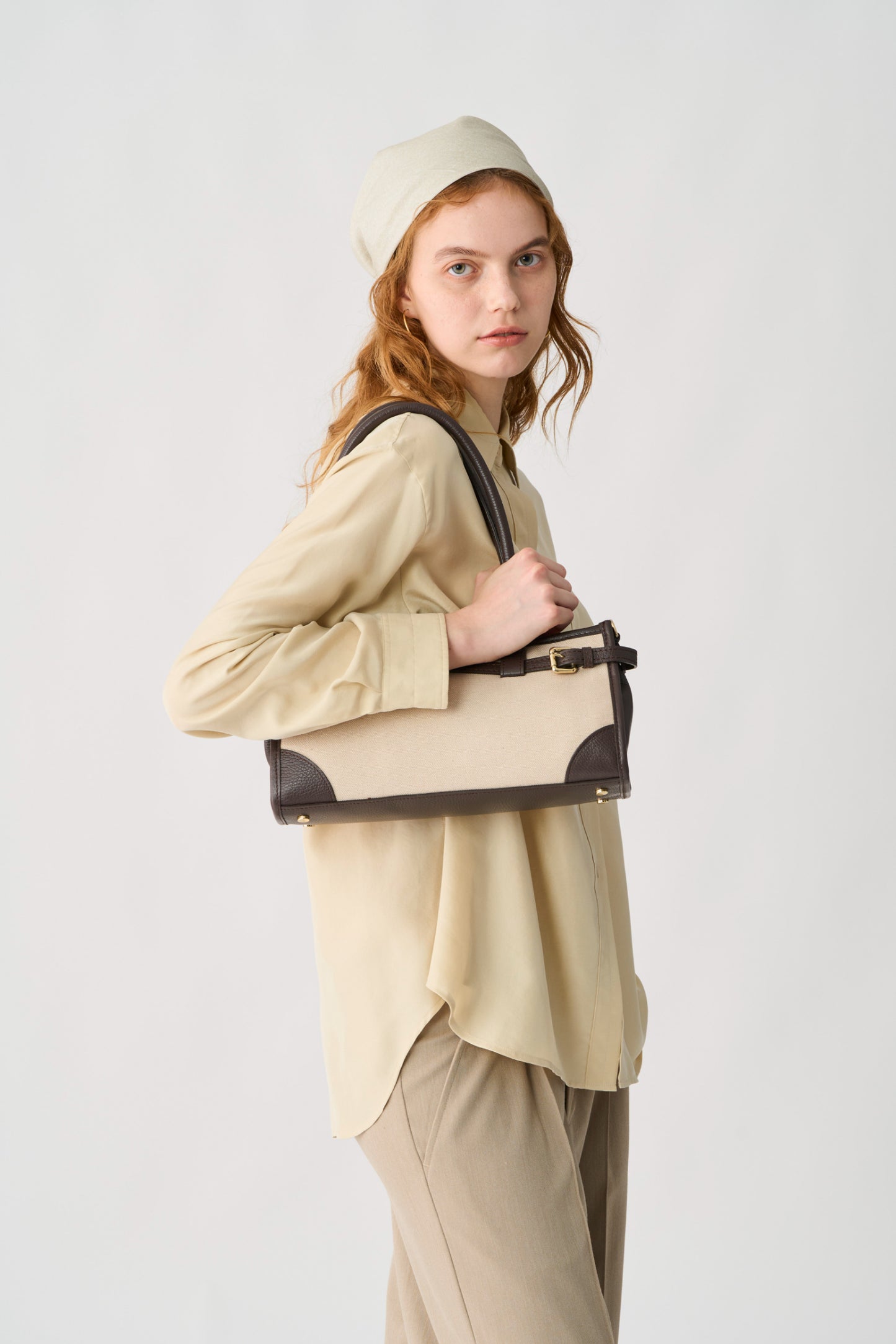 【MILLELA  FIRENZE】【PREORDER】レザー×キャンバス2WAYバッグ