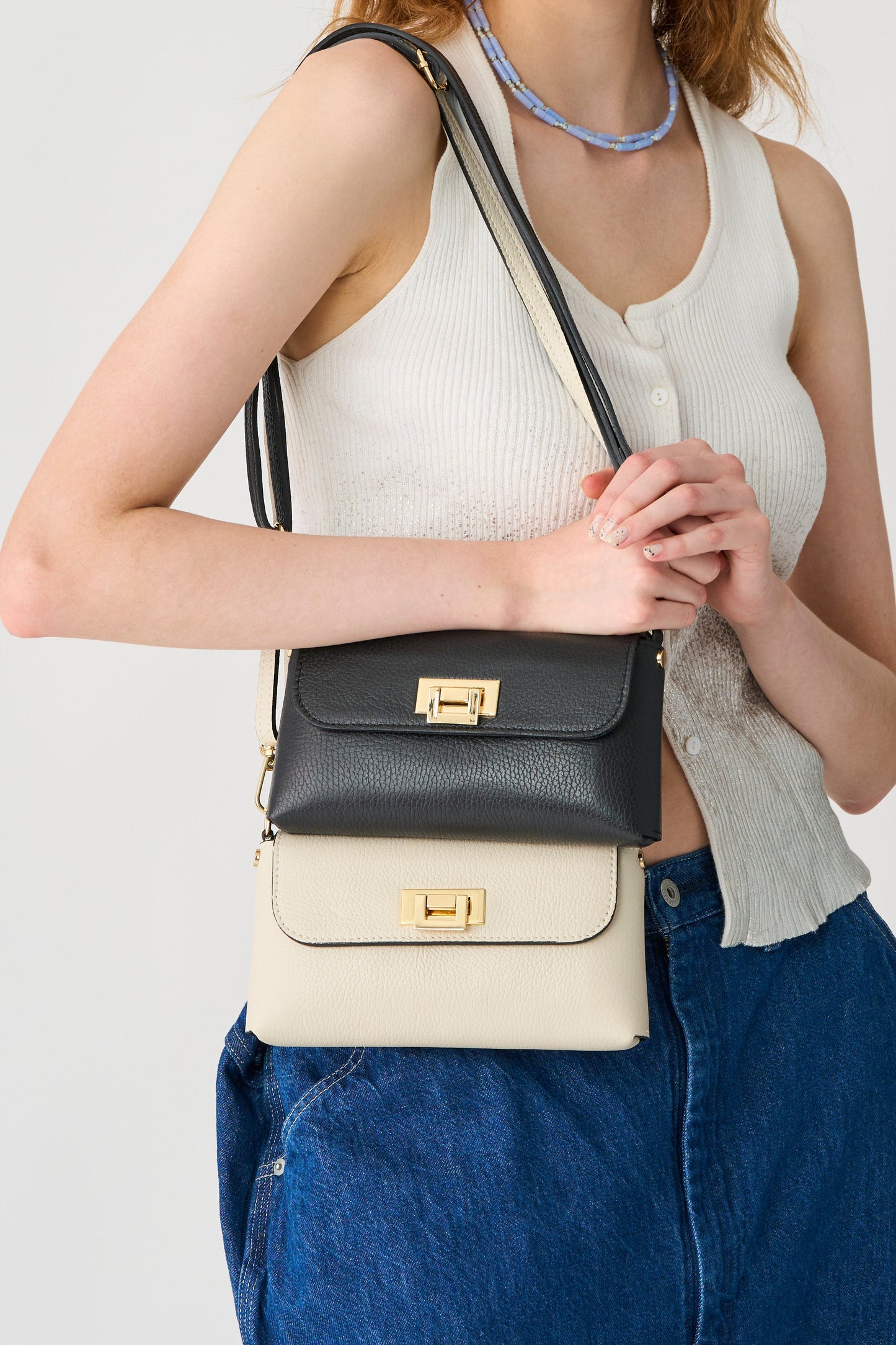 【MILLELA  FIRENZE】金具付きミニショルダーバッグ