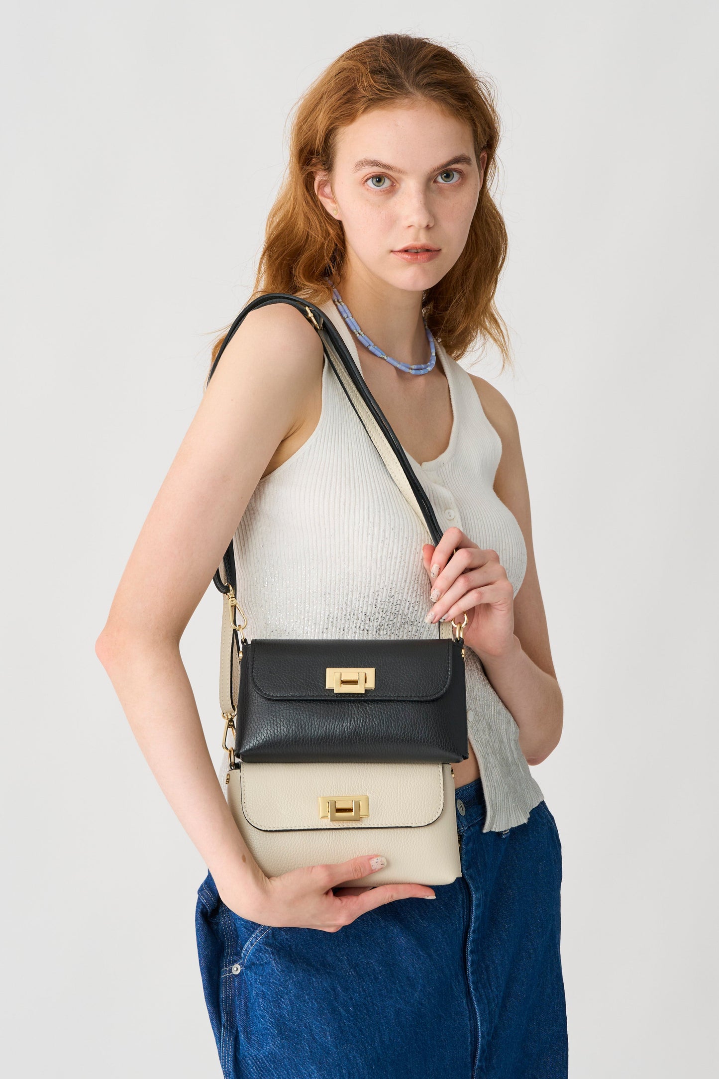 【MILLELA  FIRENZE】金具付きミニショルダーバッグ