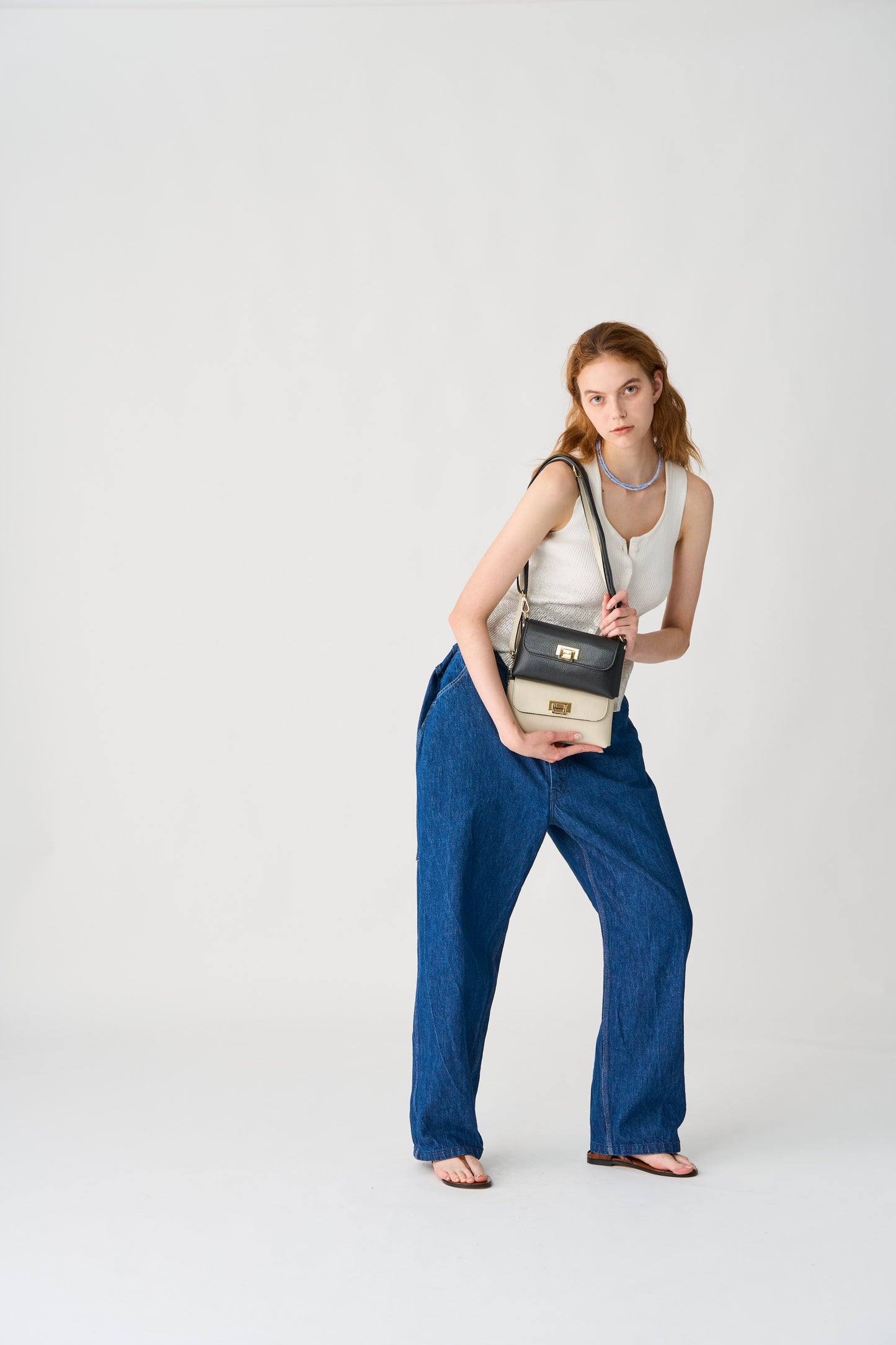 【MILLELA  FIRENZE】金具付きミニショルダーバッグ