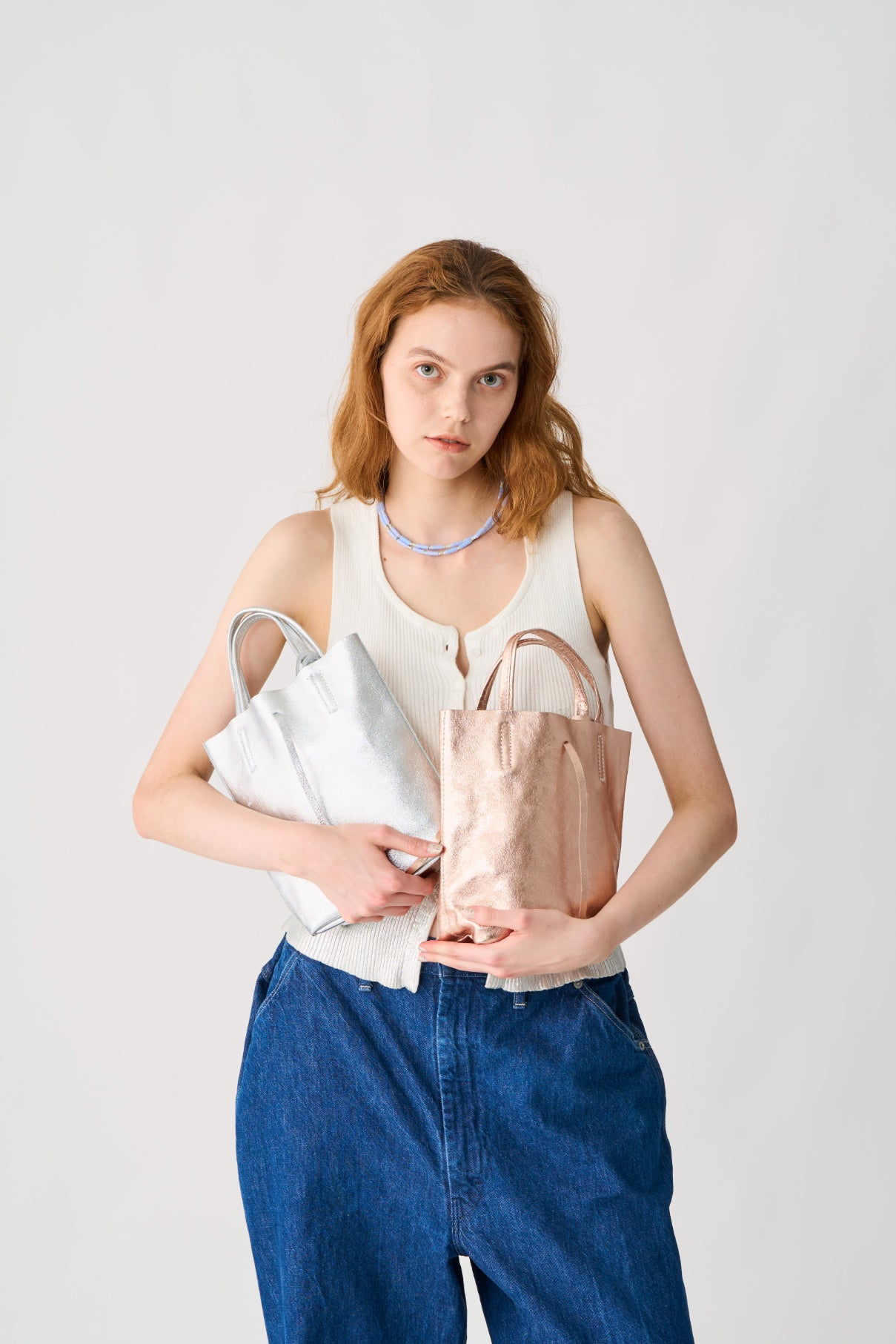 【MILLELA  FIRENZE】【再入荷】【新色 】メタリックミニトートバッグ