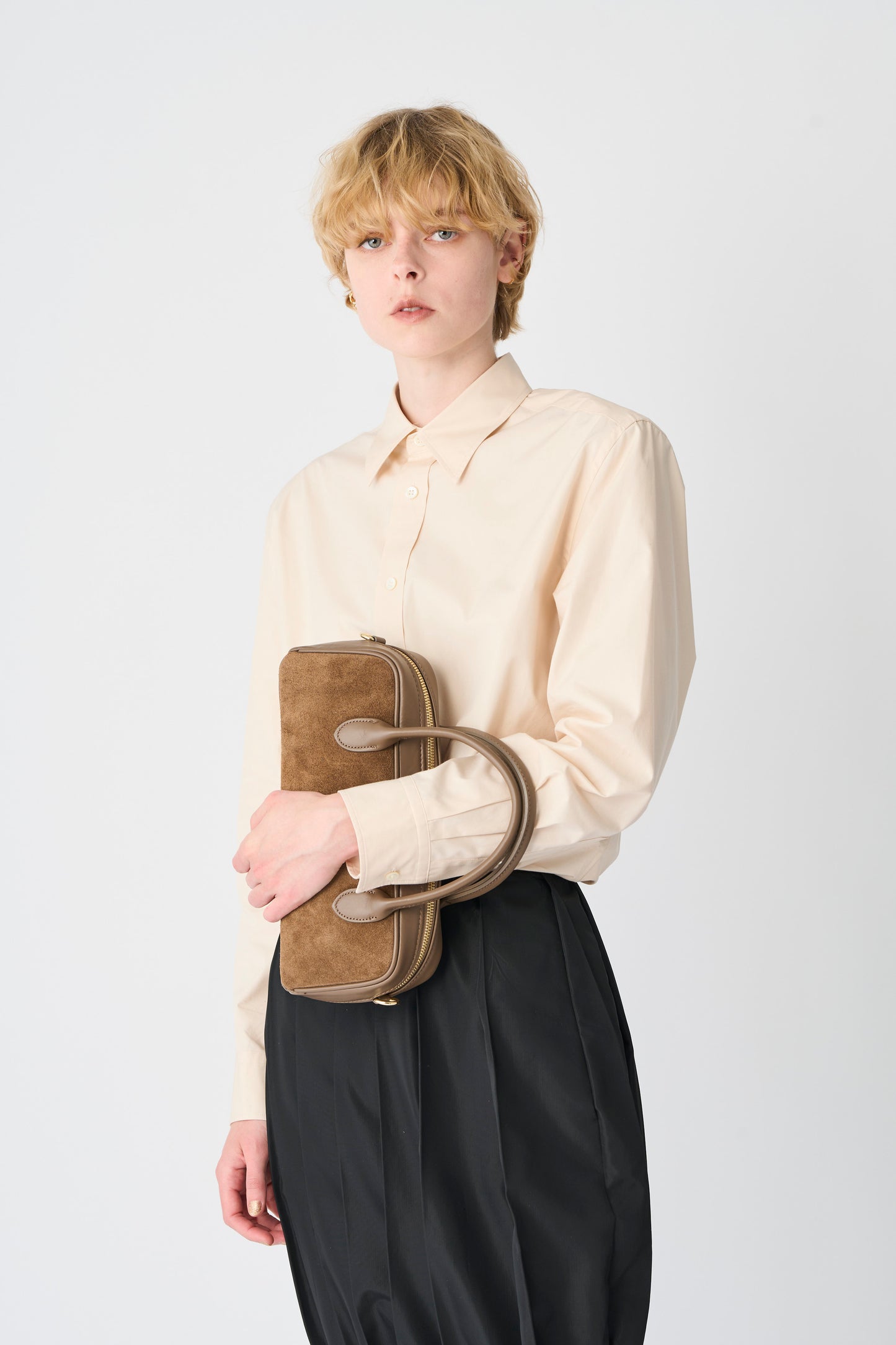 【MILLELA  FIRENZE】スエードボストンバッグ