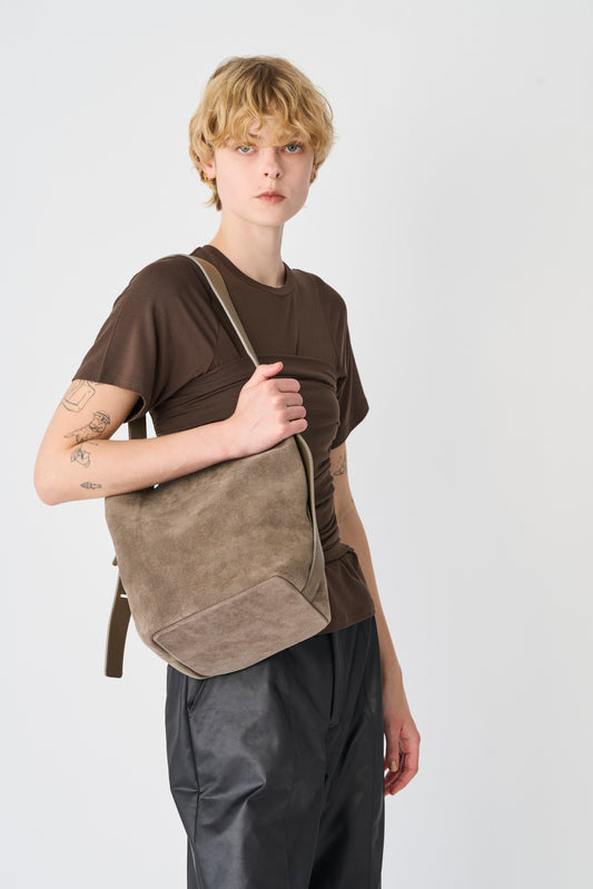 【MILLELA  FIRENZE】スエードワンショルダーバケットバッグ
