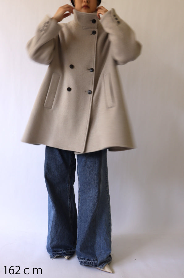 【ACUTA】WOスタンドネックミドル丈コート