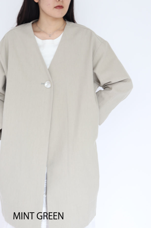【ACUTA】 リネンブレンドコクーンコート
