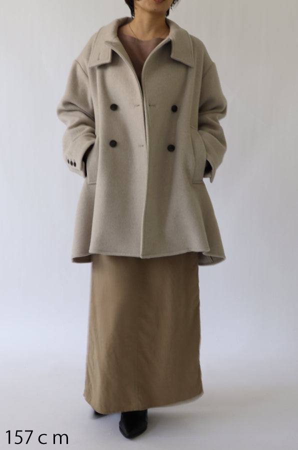 【ACUTA】WOスタンドネックミドル丈コート
