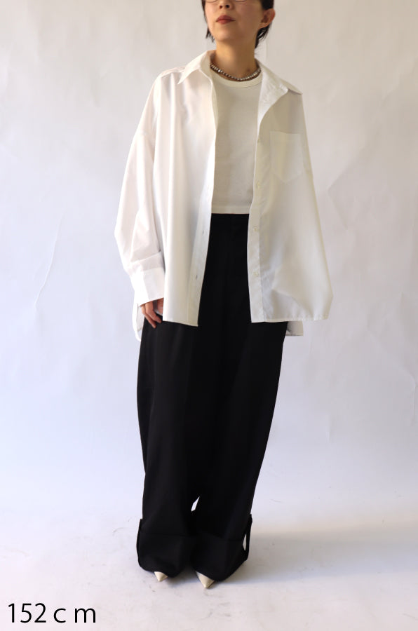 【ACUTA】 ブロードポンチョ風シャツ