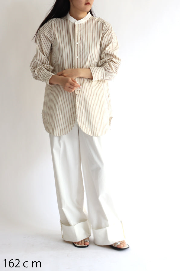 【ACUTA】 ストライプクレリックシャツ