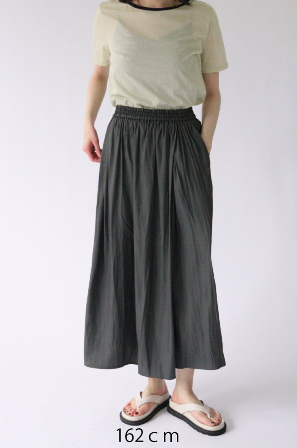 【ACUTA】【再入荷】割繊サテンラップパンツ